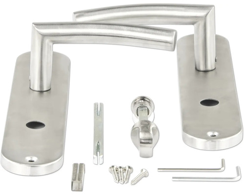 Garniture de poignée de porte en acier inoxydable avec accessoires