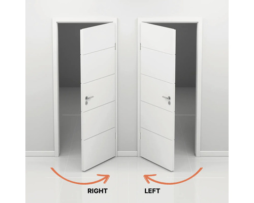 Deux portes intérieures s''ouvrant à gauche et à droite, avec des éléments de design horizontaux.