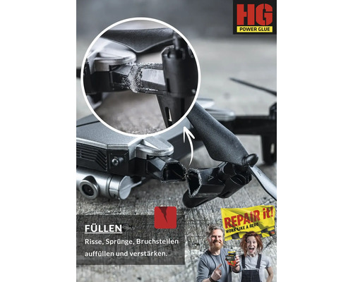 Réparation d''un drone avec de la colle forte