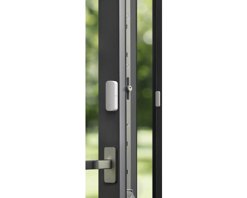 Vue détaillée d''une porte avec une serrure de porte et un capteur électronique pour la sécurité