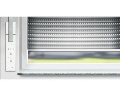 Fenêtre avec volet roulant et commande