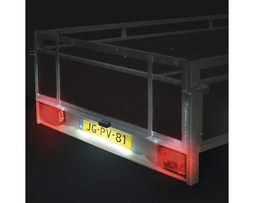 Anhänger mit Kennzeichen und Beleuchtung