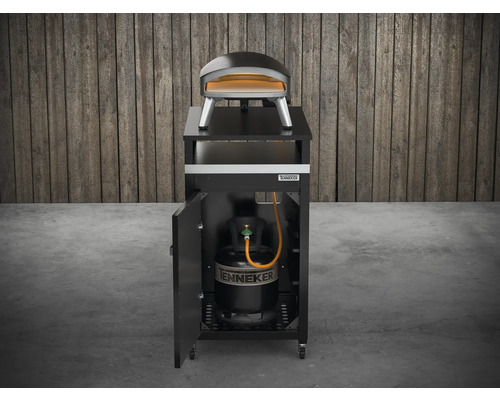 Four à pizza à gaz Tenneker sur un support à roulettes avec bouteille de gaz