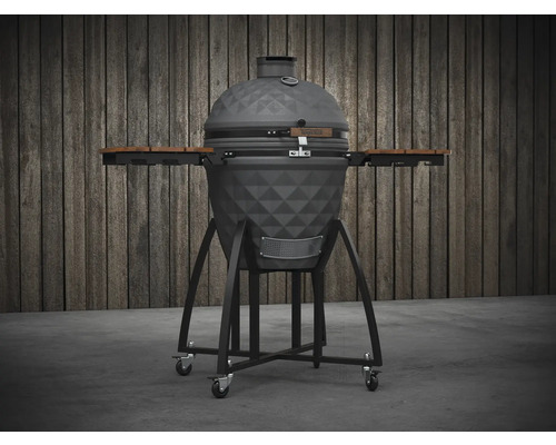 Keramikgrill mit Seitentischen und Rollen