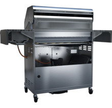 Edelstahl Gasgrill mit Rollen und Ablageflächen
