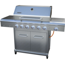Tenneker Gasgrill mit sechs Brennern, Seitenkochfeld und Unterschrank