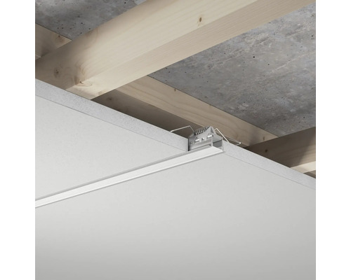 Montage au plafond avec suspentes pour construction sèche