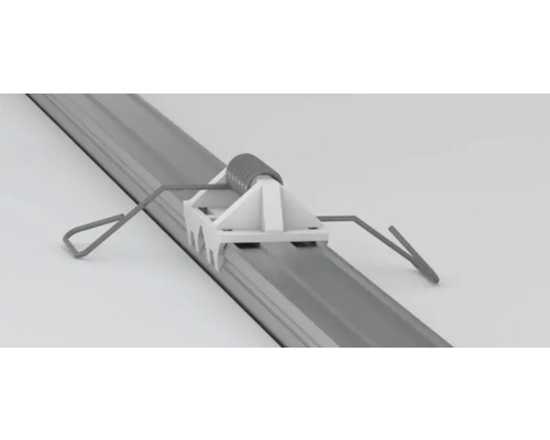 Support avec rail pour un système de protection solaire