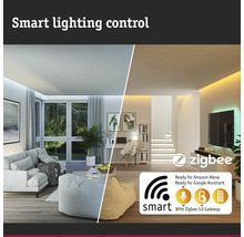 Éclairage intelligent dans les espaces de vie avec la technologie Zigbee.