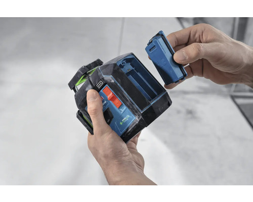 Kreuzlinienlaser mit entnehmbarem Akku