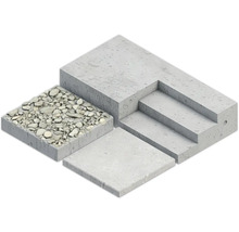 Illustration de différentes plaques de béton et marches en béton