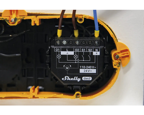 Interrupteur Shelly Gen3 avec câbles électriques