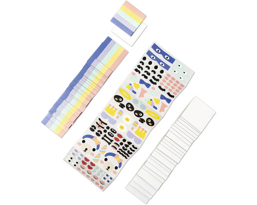 Ensemble d''autocollants avec différents motifs
