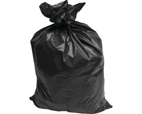 Sac poubelle plein et noué