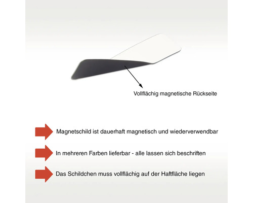 Magnetfolie mit magnetischer Rückseite zur Beschriftung