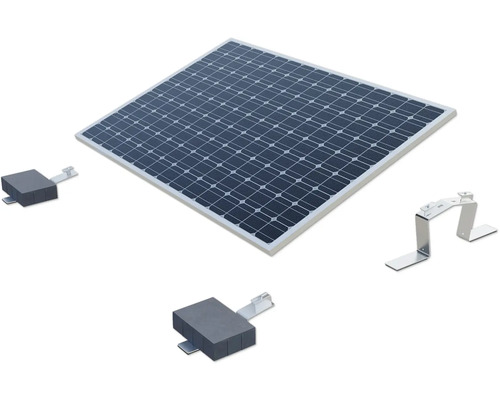 Solarmodul mit Montagezubehör für die Installation