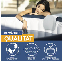 Lay-Z-Spa Whirlpool mit Frau und Kopfstütze