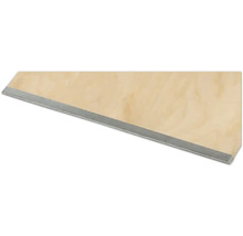 Holzplatte mit Metallkante