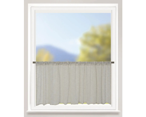 Gardinenstange mit Bistro Gardine vor einem Fenster