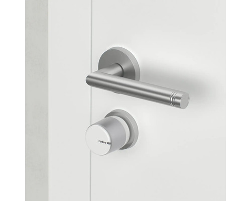 Garniture de porte avec poignée de porte et logo Tedee
