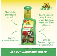 Neudorff Algan aide à la croissance avec extrait d''algues brunes pour semis, jeunes plantes, fruits, légumes, gazon et plantes ornementales