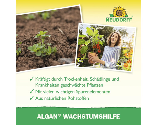 Algan Aide à la croissance pour renforcer les plantes, avec des oligo-éléments et à partir de matières premières naturelles.