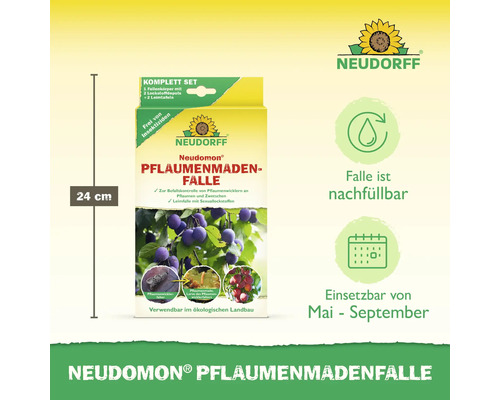 Neudorff Neudomon Pflaumenmadenfalle komplett Set mit einer Größe von 24 Zentimetern