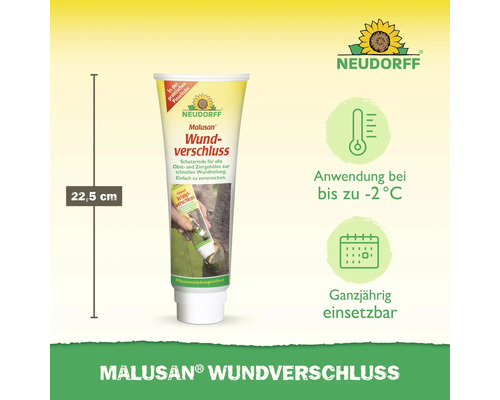 Neudorff Malusan Wundverschluss in einer 22,5 cm Tube, geeignet zur Anwendung bis -2 Grad, ganzjährig einsetzbar