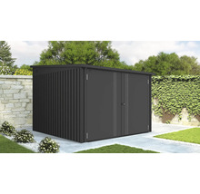 Gartenhaus aus Metall mit Doppeltür im Garten