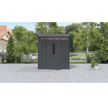Abri de jardin métallique avec porte et fenêtre