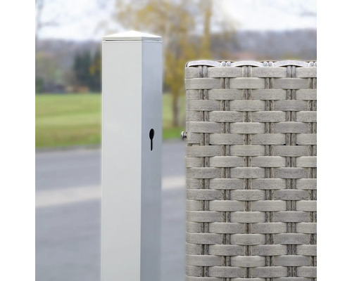 Poteau de clôture et élément de clôture tressée pour le jardin