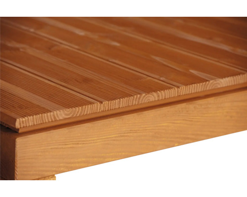 Detailansicht einer Holzterrasse