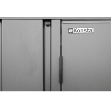 Vue détaillée d''une armoire à outils Konsta avec le logo Konsta.