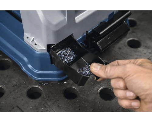 Metallbandsäge Spänefangbehälter mit Hand