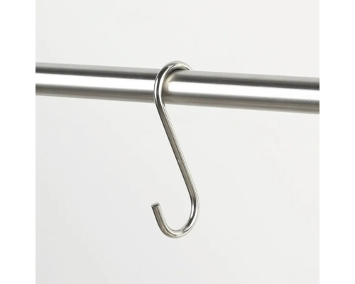 Crochet en S en acier inoxydable sur une barre