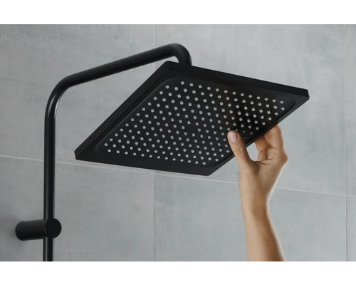 Brausekopf mit Duscharm und Hand