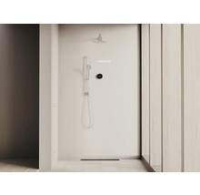 Douche à l''italienne avec pomme de douche, douchette et thermostat