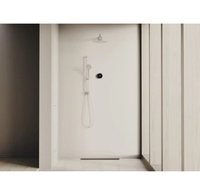 Douche à l''italienne avec pomme de douche, douchette et thermostat