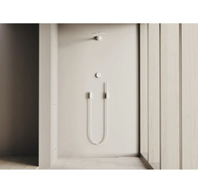 Douche à l''italienne avec douche de tête, douchette à main et thermostat