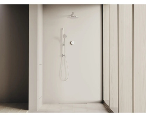 Douche à l''italienne avec douche de tête et douchette