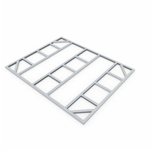 Quadratischer Terrassenunterbau aus Metall