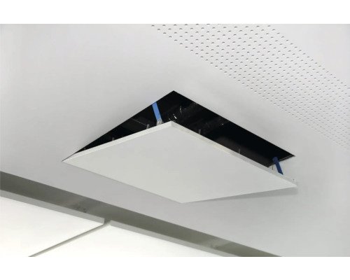 Offene Deckenplatte für Installationen