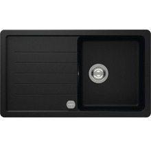 Schwarze Küchenspüle mit Abtropffläche