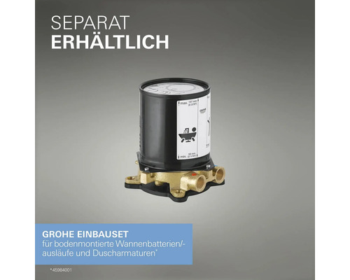 Grohe Set d''encastrement apparent pour robinetteries de baignoire sur pied, becs et robinetteries de douche