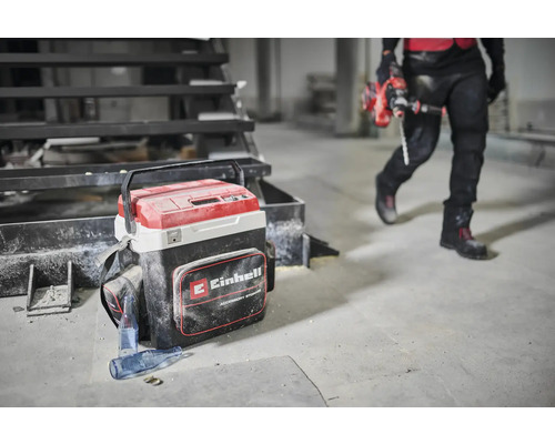 Boîte à outils Einhell pour rangement d'accessoires avec poignée de transport et poches latérales