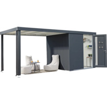 Gerätehaus Biohort Neo 3D Doppeltür 347,5 x 291,5 cm dunkelgrau-metallic