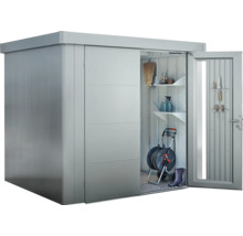 Gerätehaus Biohort Neo 4D Standardtür 348 x 348 cm silber-metallic