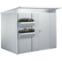 Gartenhaus Biohort AvantGarde Eco A8 Standardtür 260 x 380 cm silber-metallic