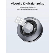 Logo Aukey, ventilateur avec affichage numérique de la température
