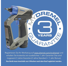 Tournevis sans fil Dremel avec garantie de trois ans